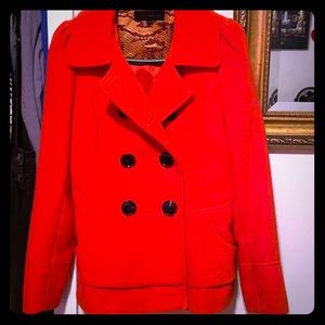 Red Steve Madden pea coat